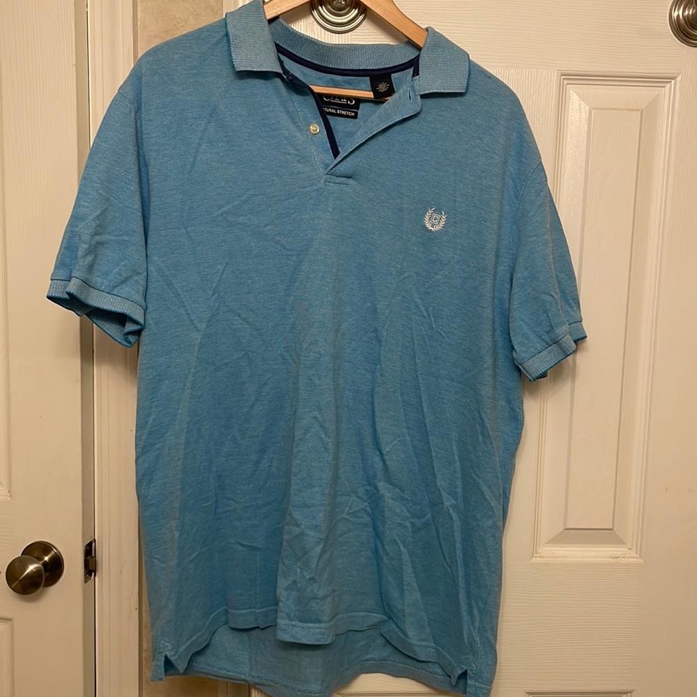Chaps Lite Blue Mens Dress Polo Large